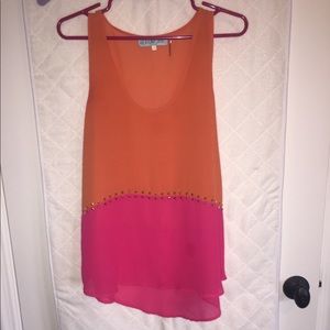 Two Toned Pink and Orange Tank